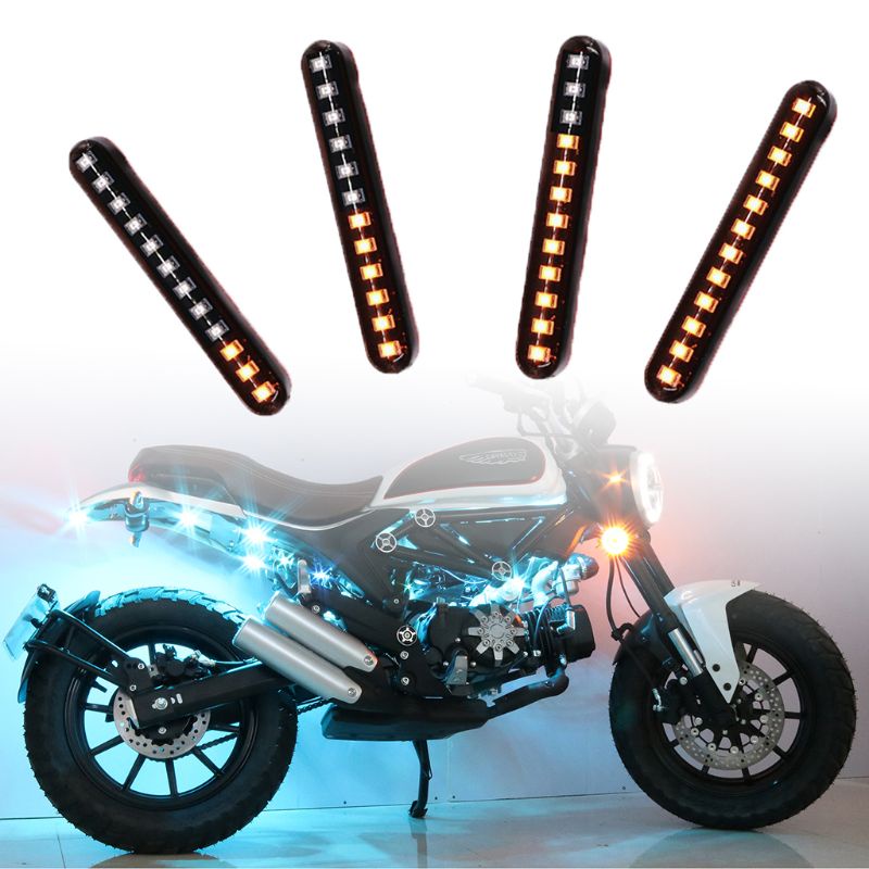 Dải Đèn Led DRL Báo Tín Hiệu Xi Nhan Gắn Đuôi Xe Hơi / Xe Máy