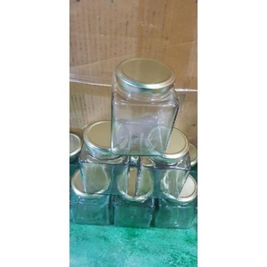 [Kho sỉ]  20 hủ thủy tinh vuông nắp thiếc 500ml