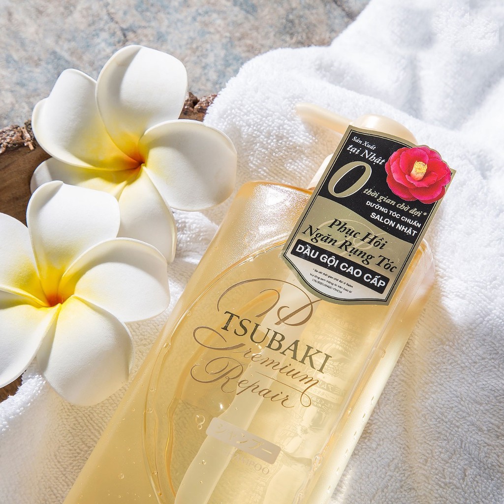 Cặp dầu gội xả phục hồi ngăn rụng tóc Shiseido Tsubaki Premium Repair 490ml