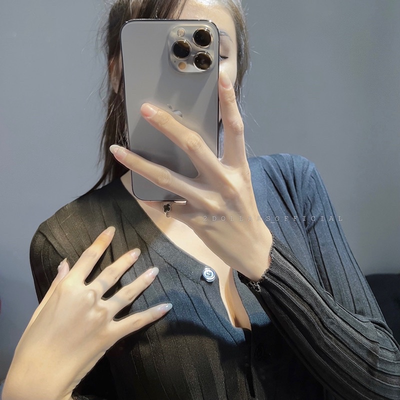 A2123 - Áo Croptop Len Dệt Tay Dài Nhiều Màu