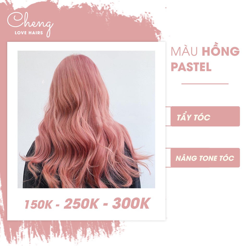 Thuốc nhuộm tóc HỒNG PASTEL (đã bao gồm thuốc tẩy) | BigBuy360 - bigbuy360.vn