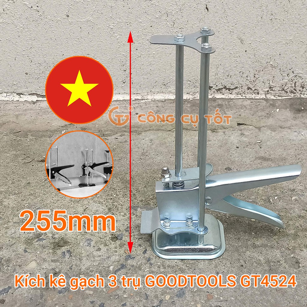 Kích kê gạch - con đội gạch ốp tường 3 trụ cao 255mm GT4524 Việt Nam