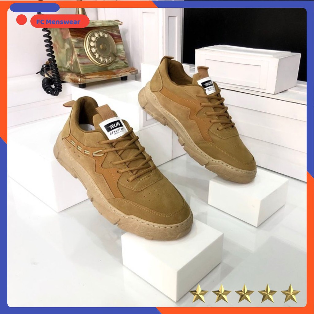 Giày Da Lộn Nam 🔴𝑭𝑹𝑬𝑬𝑺𝑯𝑰𝑷🔴 Giày Nam Đẹp [ Hàng Độc Nhập Khẩu]- Bảo Hành Dài 1 Năm - SNK510 Màu Vàng Bò | BigBuy360 - bigbuy360.vn