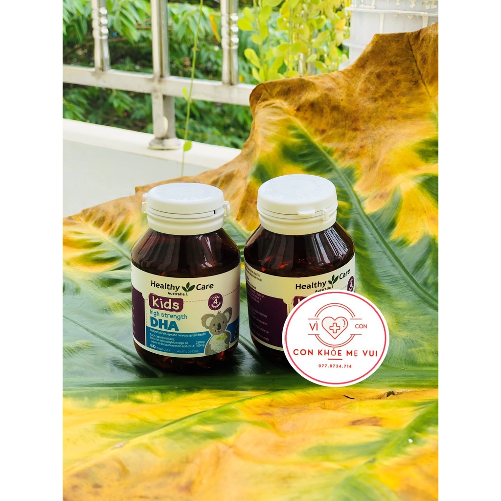Viên uống Healthy Care Kids High Strength DHA cho bé 60 viên - bổ sung DHA cho bé