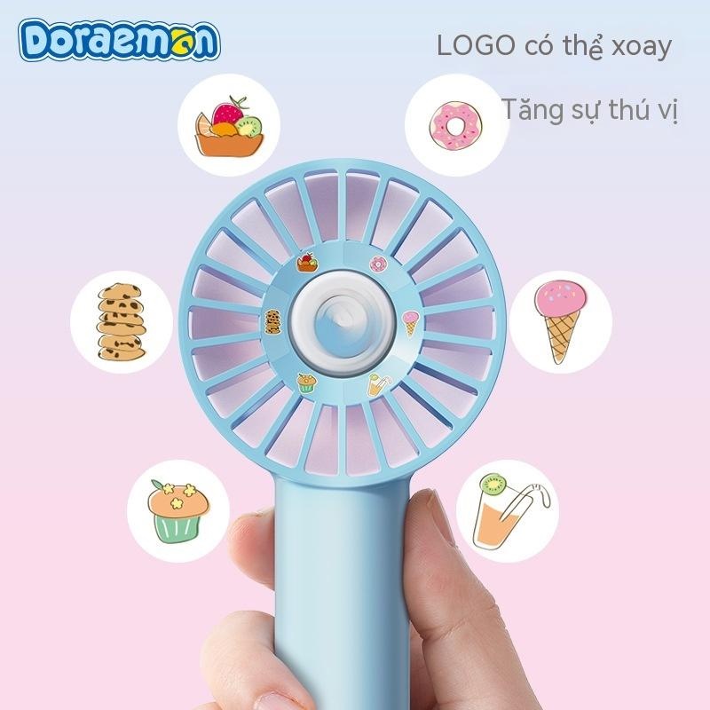 Quạt di động Doraemon  Quạt nhỏ cầm tay  Quạt làm mát để bàn  Có thể sạc lại  Quạt điện nhỏ USB  Quạt cầm tay  Hình dáng dễ thương