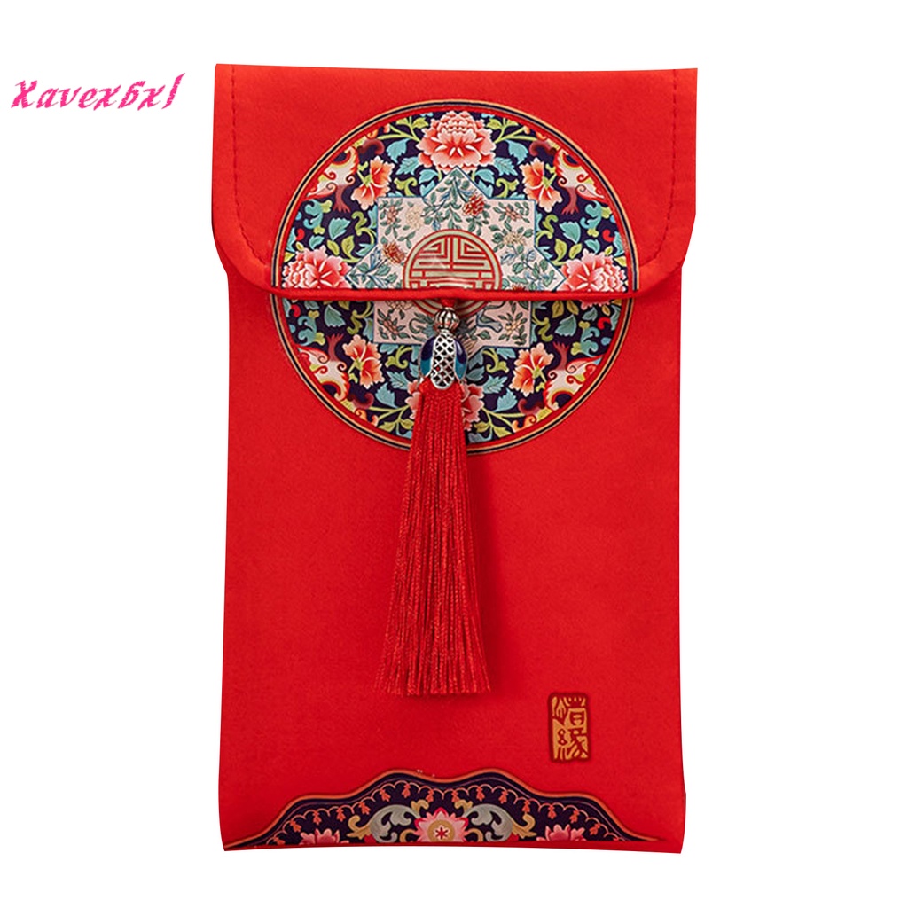 Bao lì xì vải satin lụa giả màu đỏ đem lại may mắn dành cho năm mới