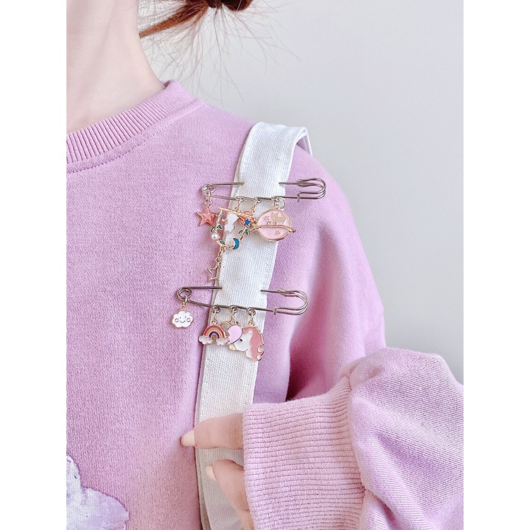 Trâm cài áo họa tiết hoạt hình phong cách hàn quốc xinh xắn cho nữ