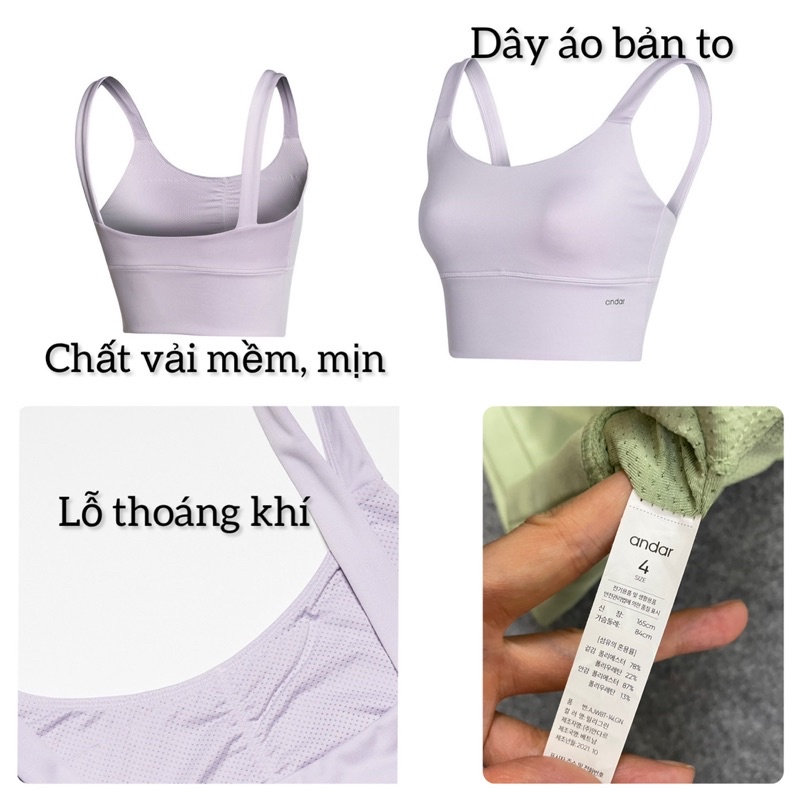 Áo Bra Tập Gym Tập Yoga Dáng Croptop Có Mút Ngực Hàng Xuất Hàn