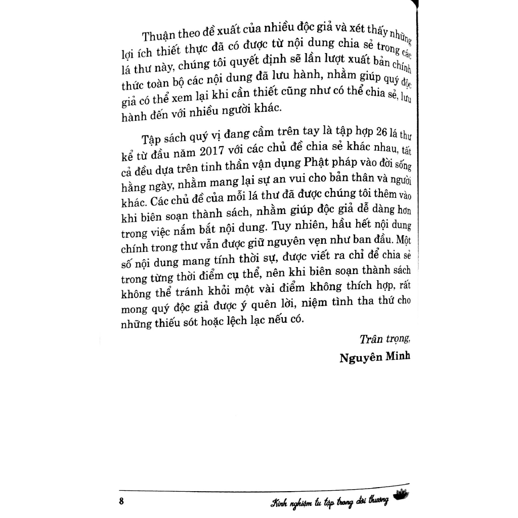 Sách - Kinh Nghiệm Tu Tập Trong Đời Thường