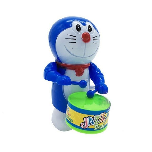 Đồ chơi Doraemon đánh trống mini vặn cót bằng nhựa dễ thương