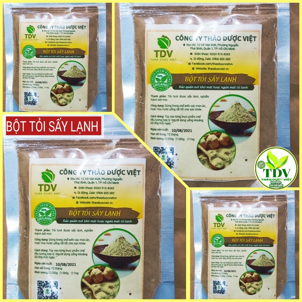 1kg Bột Tỏi nguyên chất làm gia vị - Hàng công ty Thảo Dược Việt