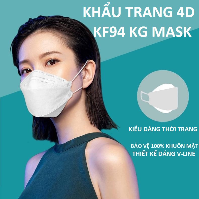 Khẩu trang 3D KF94 KG Mask, kiểu dáng thời trang, khả năng kháng khuẩn và ngăn ngừa bụi mịn PM2.5