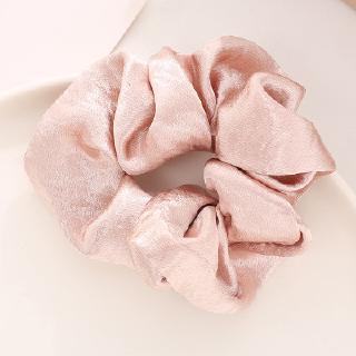 Buộc tóc scunchies lụa trơn nhiều màu phụ kiện thời trang Decorme