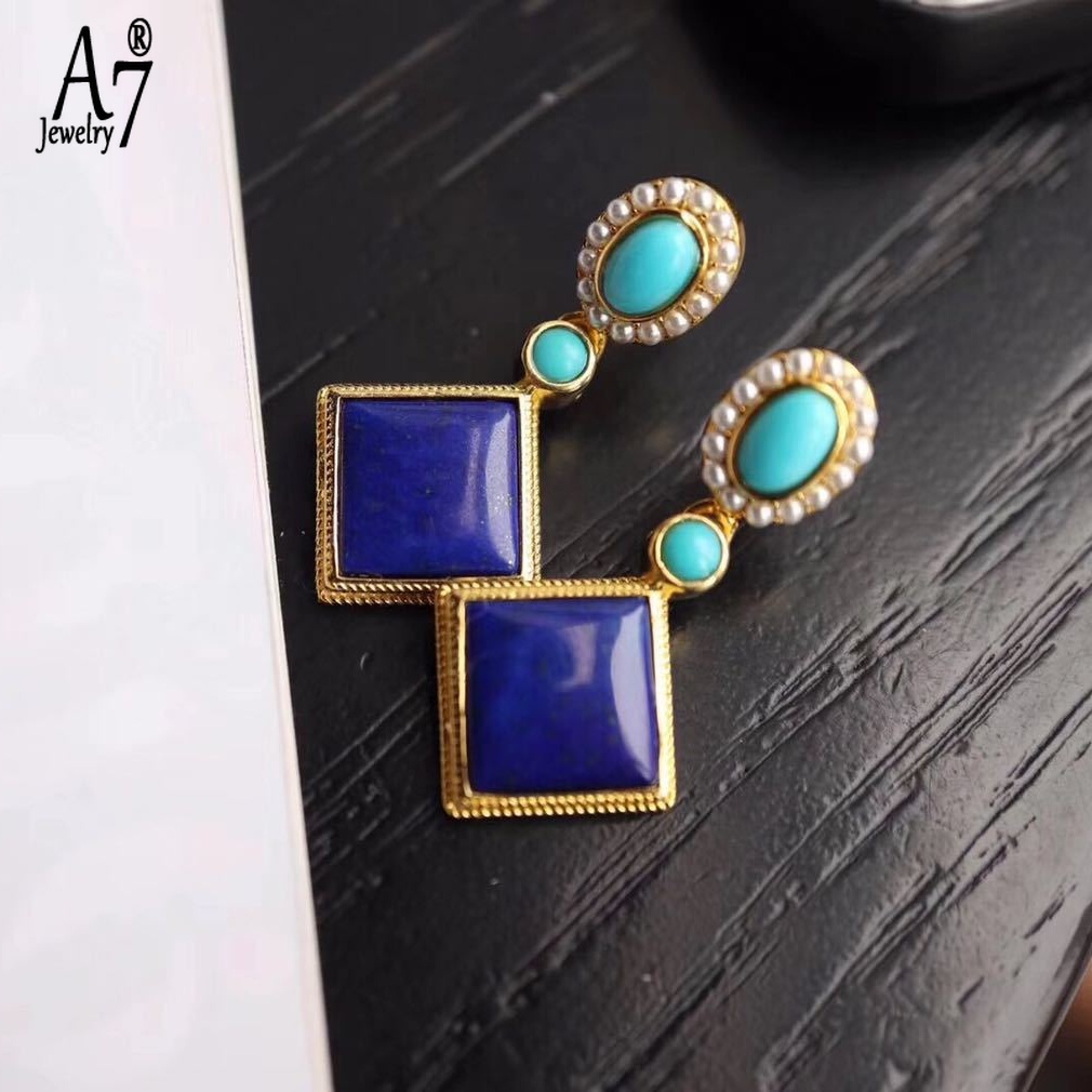 Bông Tai Bạc 925 A7 S925 Kiểu Dáng Hình Học Thời Trang