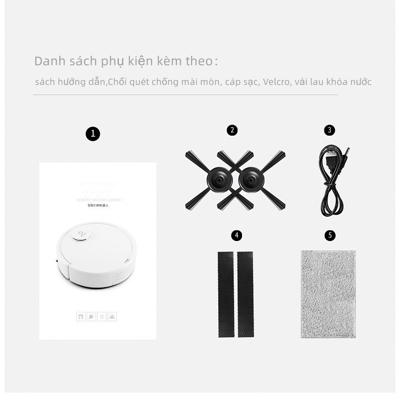 Robot Hút Bụi Lau Nhà, hệ thống cảm biến hiện đại, chế độ hút mạnh mẽ, thông minh điều khiển qua APP điện thoại Tự Động