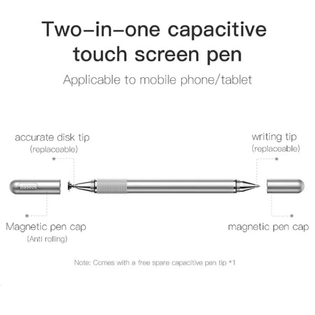 Bút cảm ứng điện dung 2 trong 1 Baseus Golden Cudgel Capacitive Stylus Pen cho Smartphone / Tablet/ iPad