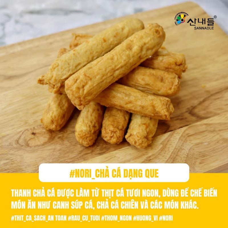 Chả cá Hàn Quốc dạng que Osajang thả lẩu tokbokki, chiên ăn vặt đều ngon