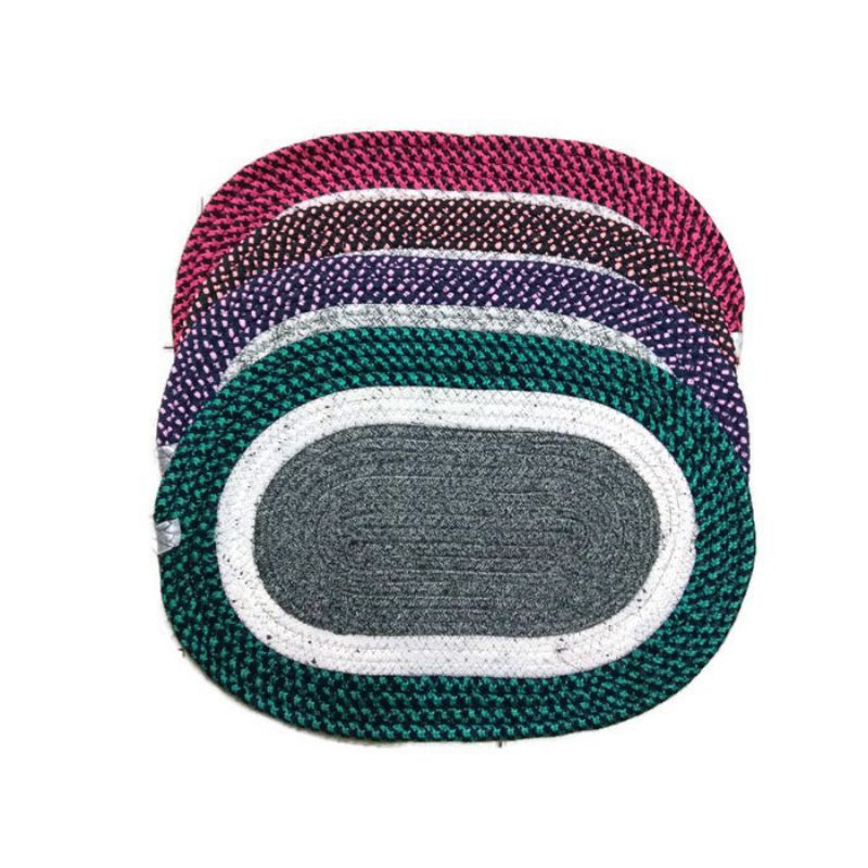 Thảm lau chân hình oval dày dặn loại lớn 45cm