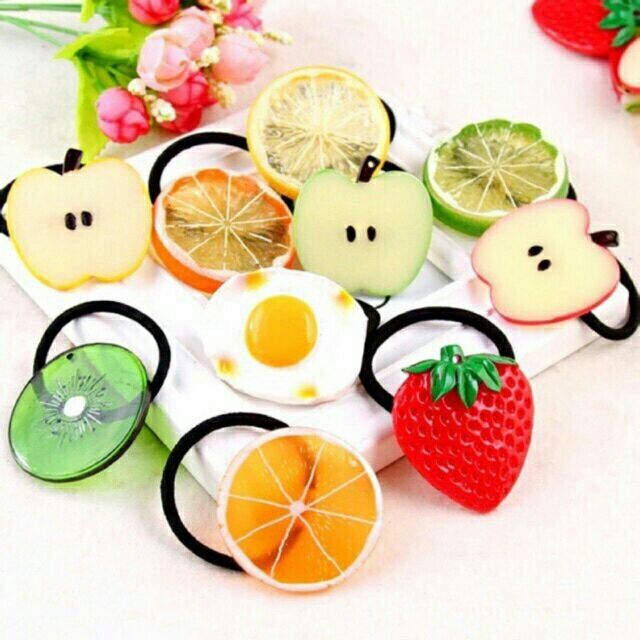 Cột tóc trái cây siêu cute
