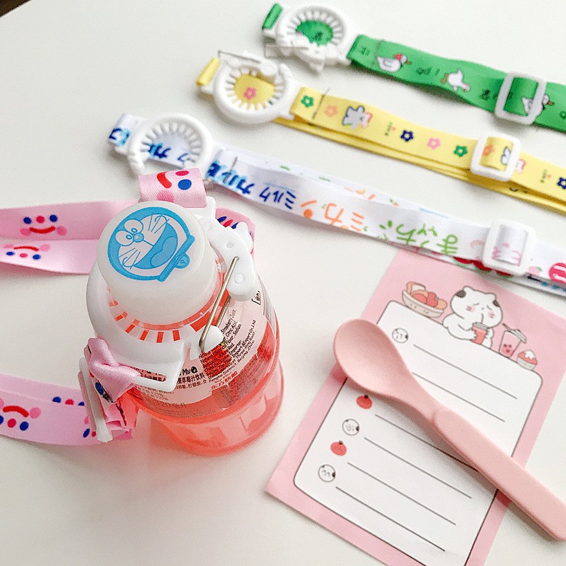Dây Đeo Bình Và Chai Nước Nhỏ Cute Hoạ Tiết Hoạt Hình, dài 60cm xinh xắn tiện lợi | BigBuy360 - bigbuy360.vn