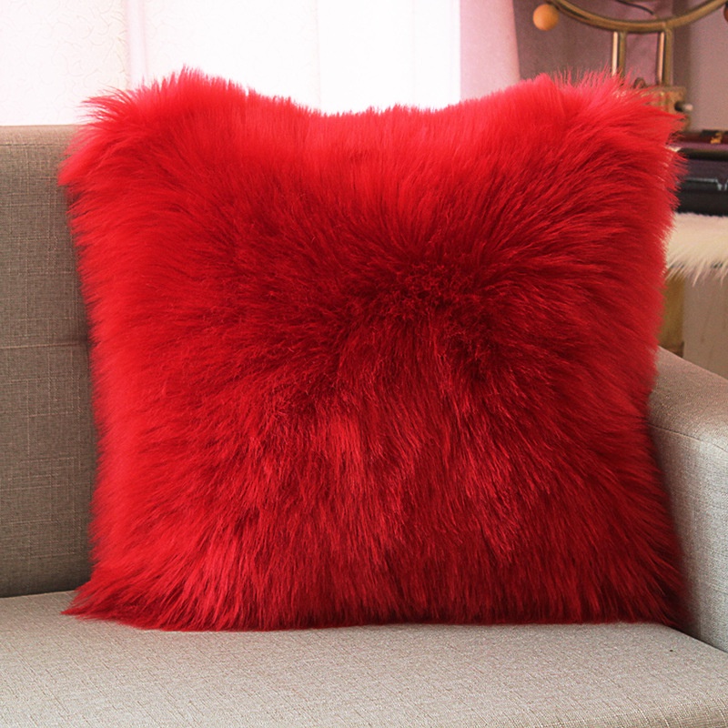 Vỏ Gối Sofa Phủ Lông Nhân Tạo Dễ Thương