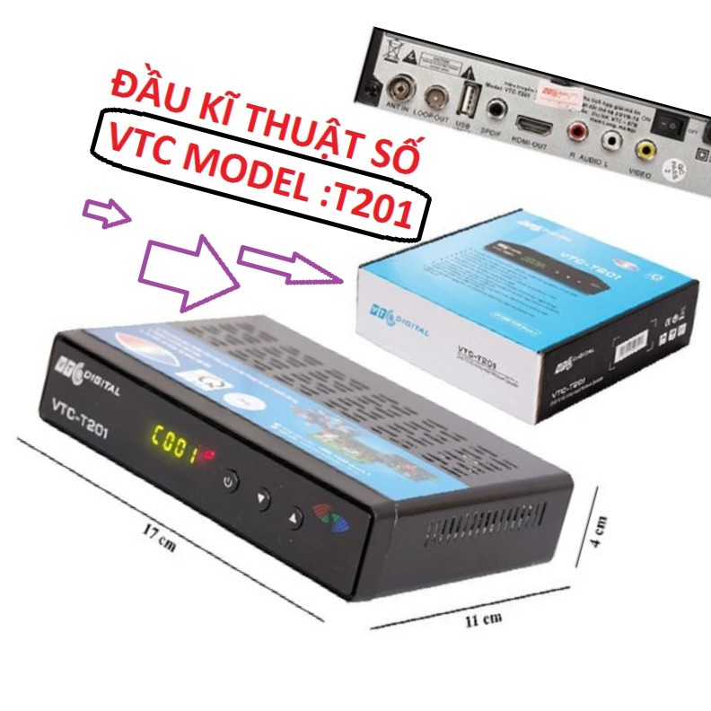 Đầu thu kỹ thuật số DVB- T2 VTC 201, xem truyền hình hơn 60 kênh