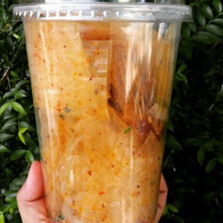 Sỉ 10 hủ bánh tráng trộn vị truyền thống ly1 lít