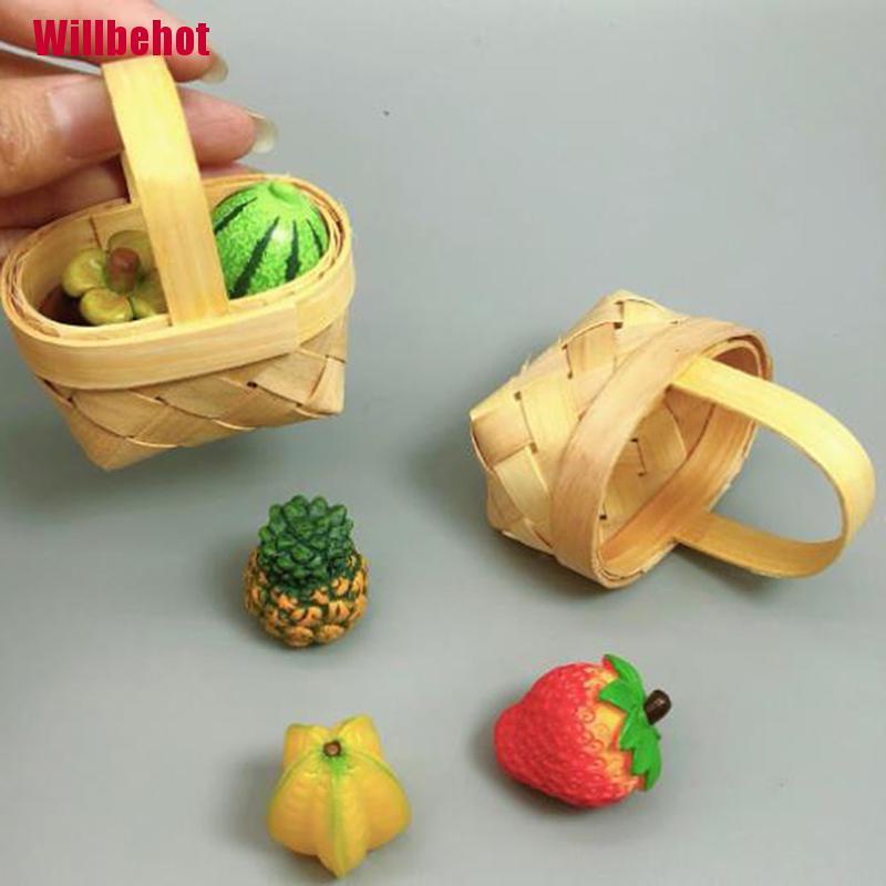 Giỏ Đan Mây mini Dễ Thương Dành Cho Nhà Búp Bê