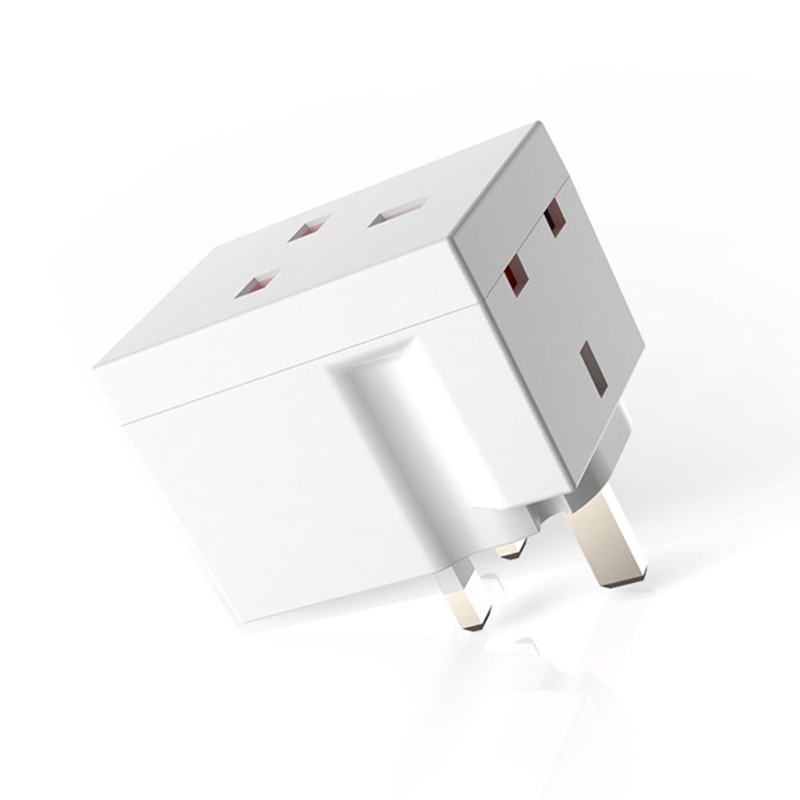 Đầu Nối Chuyển Đổi Phích Cắm 3 Chấu UK Chuyên Dụng Cho Văn Phòng / TV / Nhà Bếp Màu Trắng Đen