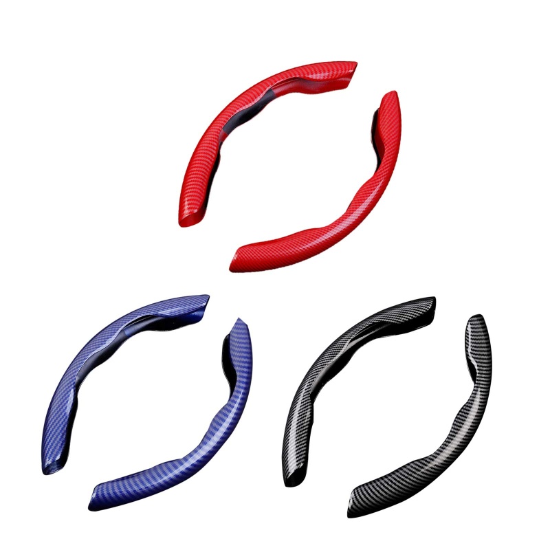 Set 2 Vỏ Bọc Vô Lăng Xe Hơi Bằng Sợi Carbon Chống Trượt