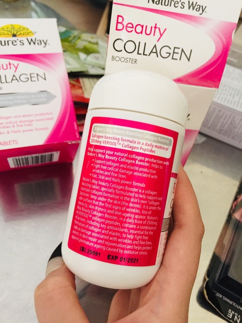 Viên uống đẹp da Beauty Collagen Booster Nature's Way 60 viên của Úc - Hàng xách tay Úc chính hãng