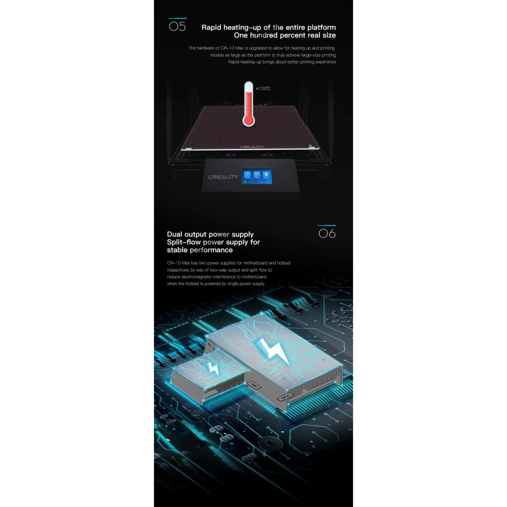 Máy in 3d Creality CR-10 MAX khổ in 45*45*47cm