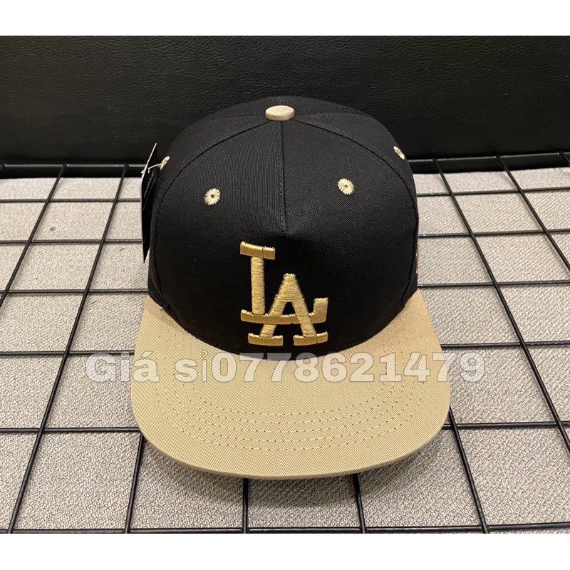 Mũ lưỡi trai snapback thêu mạc vuông phối màu phong cách sành điệu - Nón hiphop thời trang nam