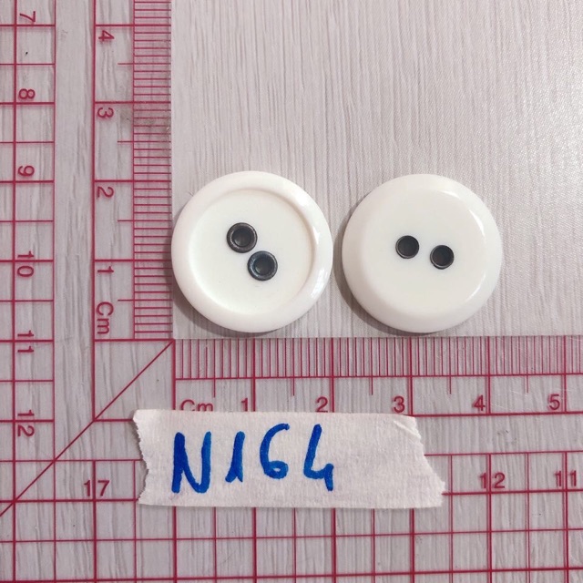 Combo 10 nút áo trắng trơn N163-N166