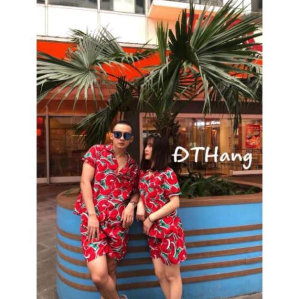 [ Khuyễn mãi ] BỘ PIZAMA HOA QUẢ ĐI BIỂN- Áo Đi Biển  - Quần áo hoa quả | BigBuy360 - bigbuy360.vn