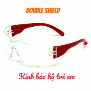 Kính chống bụi chống hơi nước trẻ em Hàng Đài Loan Cao Cấp Double Shield 90960S REDCR/AF Gọng đỏ