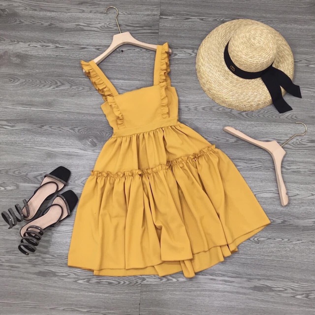 Váy Cánh Tiên ❤️  ❤️ Váy Hai Dây Dáng Xòe Có Lót Trong - Ảnh Thật Kem Chụp ❤️