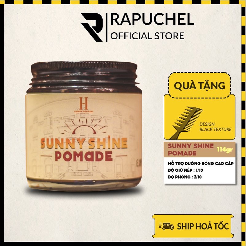 Sáp vuốt tóc nam Sunny Shine Pomade thơm giữ nếp 100g Rapuchel Store SGS01