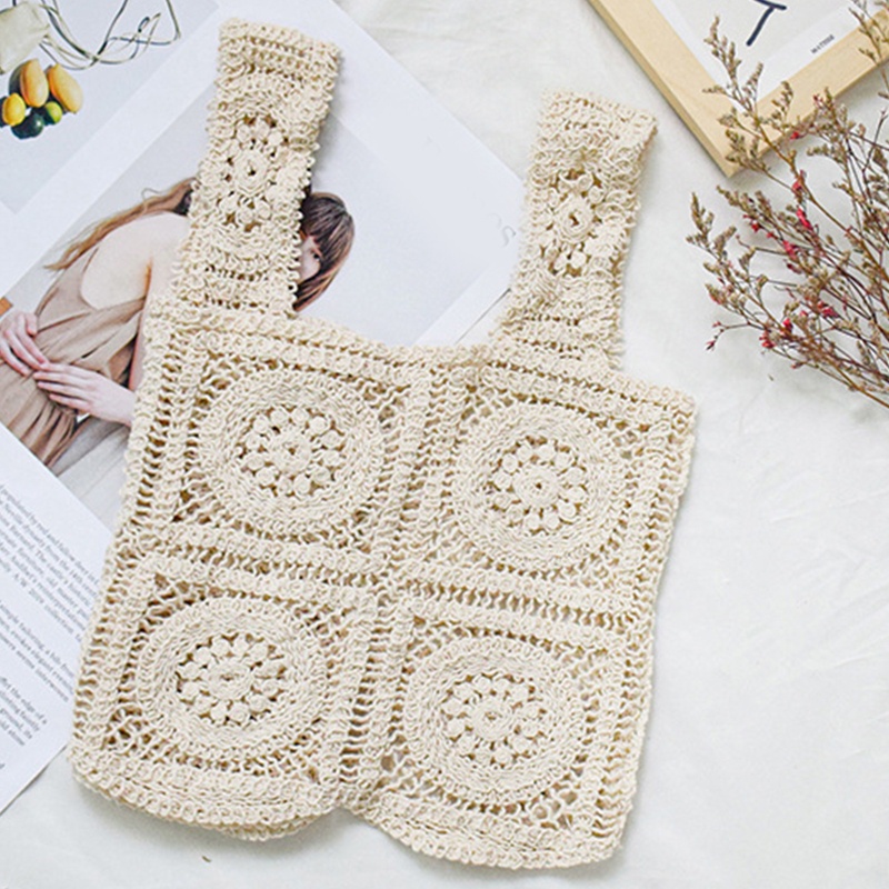 Áo Croptop Dệt Kim Sát Nách Cổ Vuông Dáng Rộng Họa Tiết Kẻ Sọc Thời Trang Mùa Hè Cho Nữ