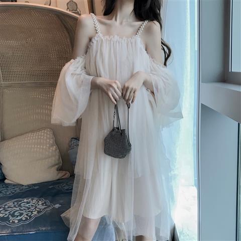 Đầm Hai Dây Dáng Dài Đính Ngọc Trai Xinh Xắn Dành Cho Nữ | BigBuy360 - bigbuy360.vn