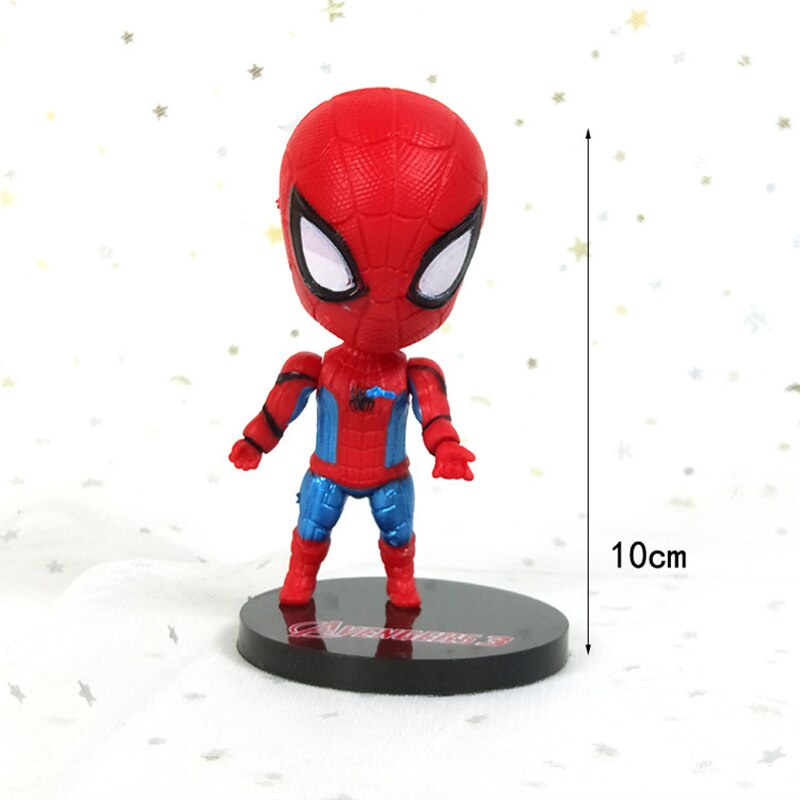 Set 6 Mô Hình Các Nhân Vật Siêu Anh Hùng Trang Trí Bánh