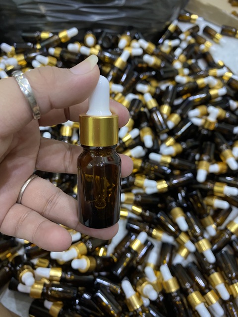 Combor 10 chai chiết 10ml nâu nút bóp