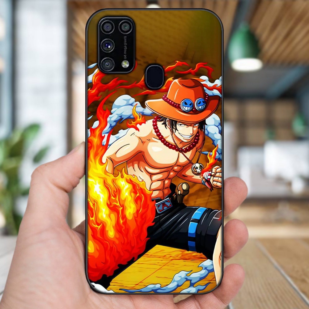 Ốp lưng Samsung M31 viền đen in hình Ace One Piece