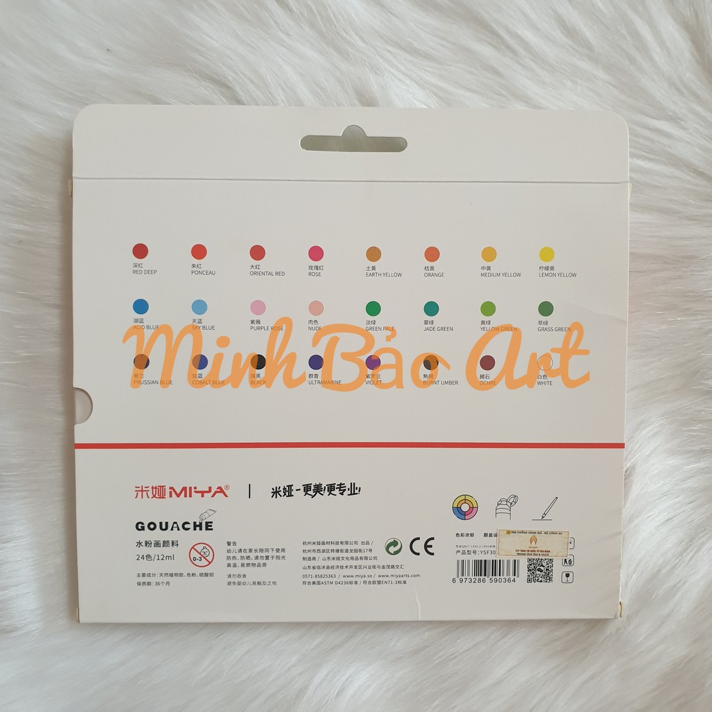 BỘ MÀU GOUACHE HIMI TUÝP 12 ML 12/18/24/36 MÀU