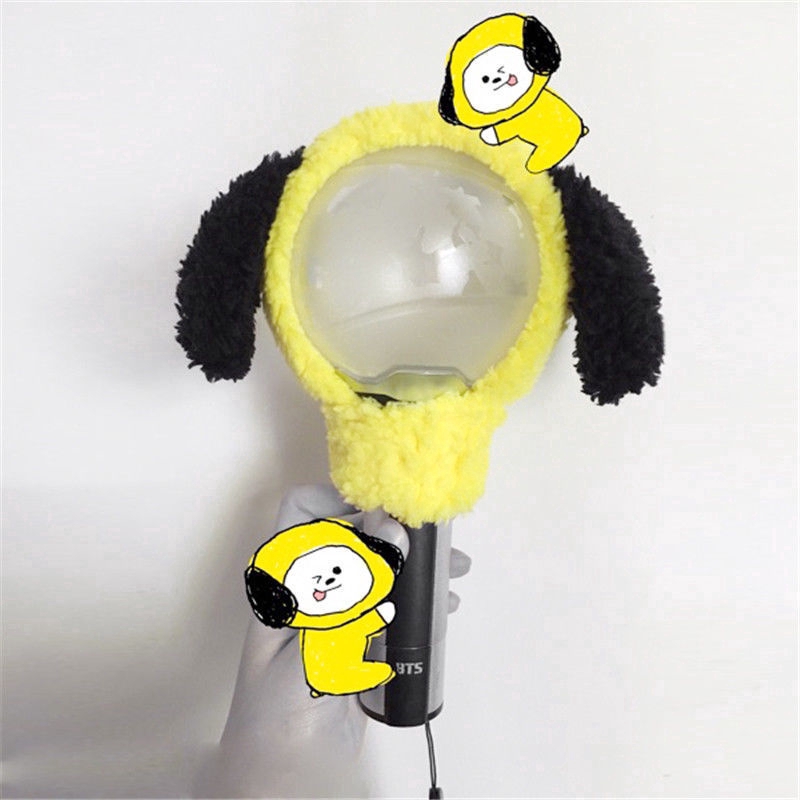 KPOP BTS BT21 Light Stick Plush Head Cover LightStick Cap