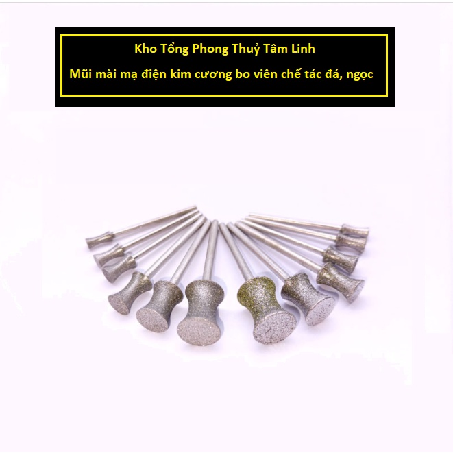 Mũi mài kim cương chạm khắc ngọc điêu khắc đá loại bo viền nhẫn vòng tay | Kho tổng Phong Thuỷ Tâm Linh