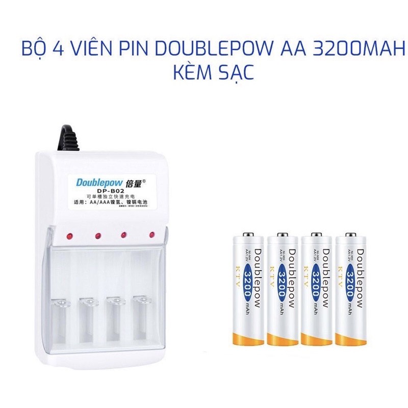 Pin 3200Mah hãng DoublePow và bộ sạc