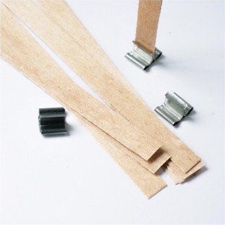 Bấc Gỗ - Kèm Chân Làm Nến Thơm Handmade