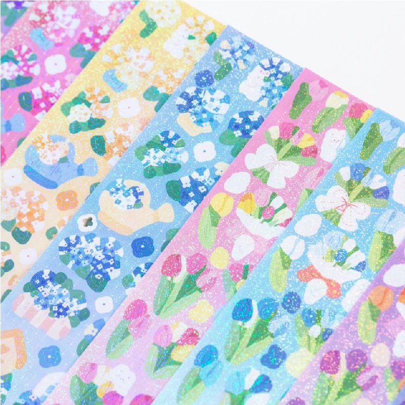 Goo Miếng Dán Trang Trí Hình Hoa Hoạt Hình 8 Kiểu