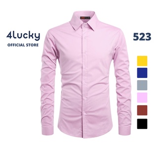 Áo sơ mi nam dài tay 4Lucky- 523, chất kate ít nhăn, form đẹp